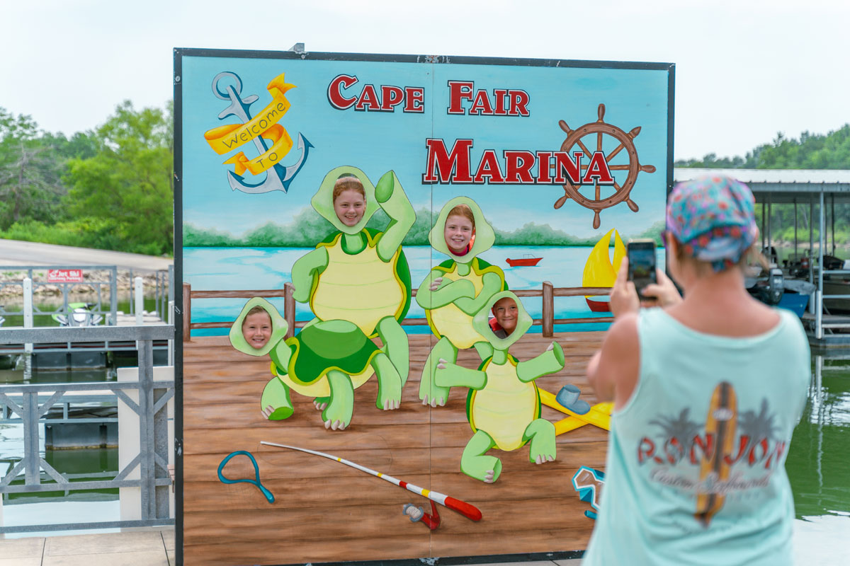 cape fair marina selfie station